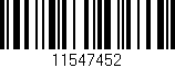 Código de barras (EAN, GTIN, SKU, ISBN): '11547452'