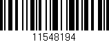 Código de barras (EAN, GTIN, SKU, ISBN): '11548194'