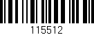 Código de barras (EAN, GTIN, SKU, ISBN): '115512'