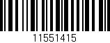 Código de barras (EAN, GTIN, SKU, ISBN): '11551415'