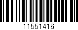 Código de barras (EAN, GTIN, SKU, ISBN): '11551416'