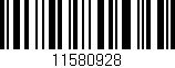 Código de barras (EAN, GTIN, SKU, ISBN): '11580928'