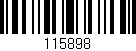 Código de barras (EAN, GTIN, SKU, ISBN): '115898'