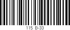 Código de barras (EAN, GTIN, SKU, ISBN): '115/B-33'
