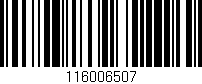 Código de barras (EAN, GTIN, SKU, ISBN): '116006507'