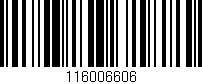 Código de barras (EAN, GTIN, SKU, ISBN): '116006606'