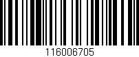 Código de barras (EAN, GTIN, SKU, ISBN): '116006705'