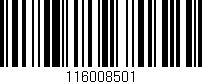 Código de barras (EAN, GTIN, SKU, ISBN): '116008501'