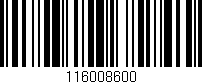 Código de barras (EAN, GTIN, SKU, ISBN): '116008600'