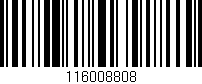 Código de barras (EAN, GTIN, SKU, ISBN): '116008808'