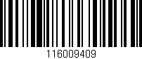 Código de barras (EAN, GTIN, SKU, ISBN): '116009409'