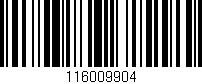 Código de barras (EAN, GTIN, SKU, ISBN): '116009904'