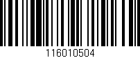 Código de barras (EAN, GTIN, SKU, ISBN): '116010504'