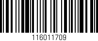Código de barras (EAN, GTIN, SKU, ISBN): '116011709'