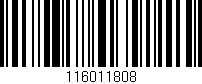 Código de barras (EAN, GTIN, SKU, ISBN): '116011808'