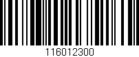 Código de barras (EAN, GTIN, SKU, ISBN): '116012300'