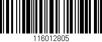 Código de barras (EAN, GTIN, SKU, ISBN): '116012805'