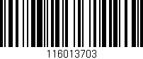 Código de barras (EAN, GTIN, SKU, ISBN): '116013703'