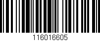 Código de barras (EAN, GTIN, SKU, ISBN): '116016605'