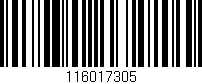 Código de barras (EAN, GTIN, SKU, ISBN): '116017305'