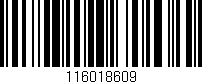Código de barras (EAN, GTIN, SKU, ISBN): '116018609'