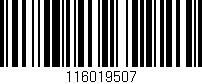 Código de barras (EAN, GTIN, SKU, ISBN): '116019507'