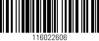 Código de barras (EAN, GTIN, SKU, ISBN): '116022606'