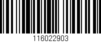 Código de barras (EAN, GTIN, SKU, ISBN): '116022903'