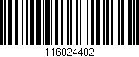 Código de barras (EAN, GTIN, SKU, ISBN): '116024402'