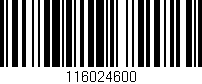 Código de barras (EAN, GTIN, SKU, ISBN): '116024600'