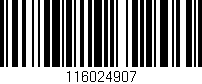 Código de barras (EAN, GTIN, SKU, ISBN): '116024907'
