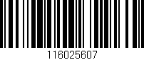 Código de barras (EAN, GTIN, SKU, ISBN): '116025607'