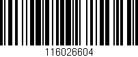Código de barras (EAN, GTIN, SKU, ISBN): '116026604'