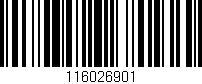 Código de barras (EAN, GTIN, SKU, ISBN): '116026901'