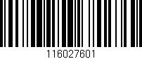Código de barras (EAN, GTIN, SKU, ISBN): '116027601'