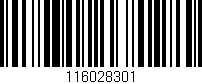 Código de barras (EAN, GTIN, SKU, ISBN): '116028301'