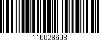 Código de barras (EAN, GTIN, SKU, ISBN): '116028608'