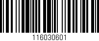 Código de barras (EAN, GTIN, SKU, ISBN): '116030601'