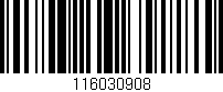 Código de barras (EAN, GTIN, SKU, ISBN): '116030908'