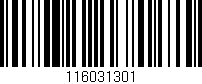 Código de barras (EAN, GTIN, SKU, ISBN): '116031301'
