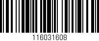 Código de barras (EAN, GTIN, SKU, ISBN): '116031608'