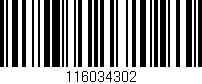 Código de barras (EAN, GTIN, SKU, ISBN): '116034302'