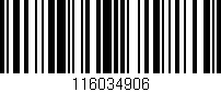 Código de barras (EAN, GTIN, SKU, ISBN): '116034906'