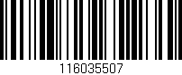 Código de barras (EAN, GTIN, SKU, ISBN): '116035507'