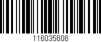 Código de barras (EAN, GTIN, SKU, ISBN): '116035606'