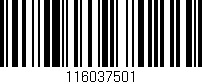 Código de barras (EAN, GTIN, SKU, ISBN): '116037501'