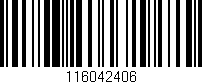 Código de barras (EAN, GTIN, SKU, ISBN): '116042406'