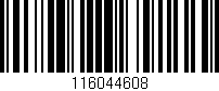 Código de barras (EAN, GTIN, SKU, ISBN): '116044608'
