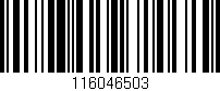 Código de barras (EAN, GTIN, SKU, ISBN): '116046503'
