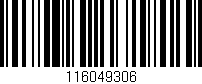 Código de barras (EAN, GTIN, SKU, ISBN): '116049306'